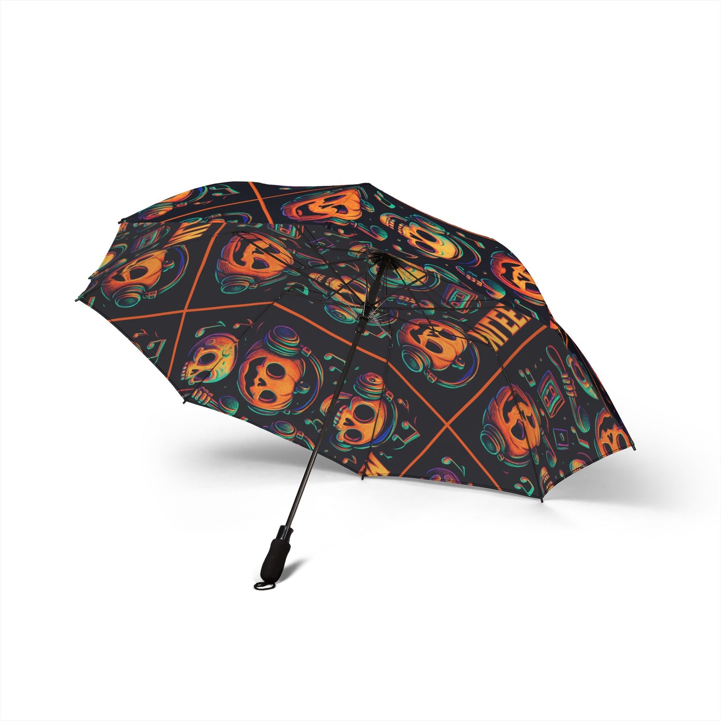 Colorful Skull Design Umbrella | Foldable, Compact Travel Umbrella, Unique Gift for Music Lovers, Rainy Day Essential, Halloween Accessory