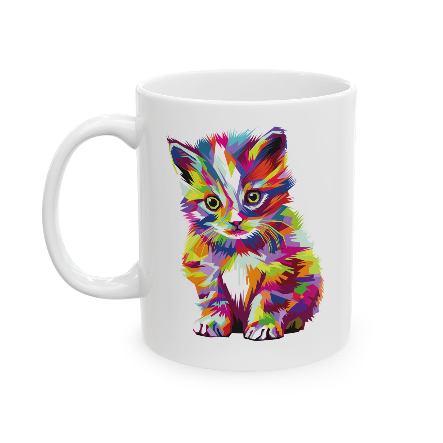 Vibrant Animal Ceramic Mug For Cat Lovers