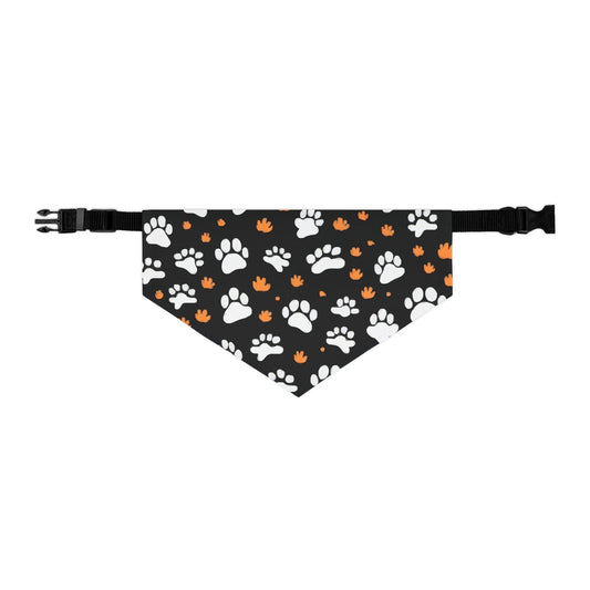 Paw Print Pet Bandana Collar | Cute Dog Accessory for Walks, Parties, Holidays, Pet Lovers Gift, Customizable Pet Apparel