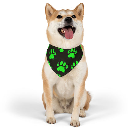 Glow-in-the-Dark Pet Bandana Collar | Funky Dog Accessory for Pet Lovers, Halloween Costume, Night Walks, Gift for Dog Owners