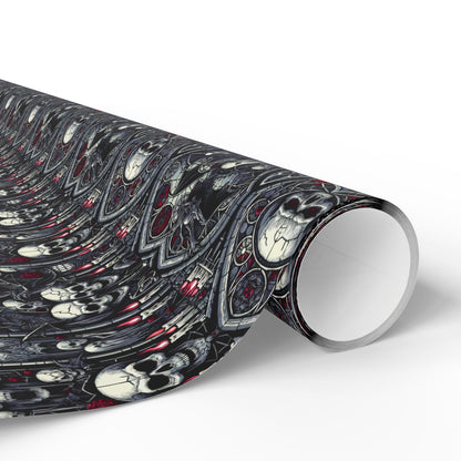 Gothic Skull Wrapping Paper - Unique Gift Wrap for Halloween, Birthdays, Parties, Celebrations, Occasions