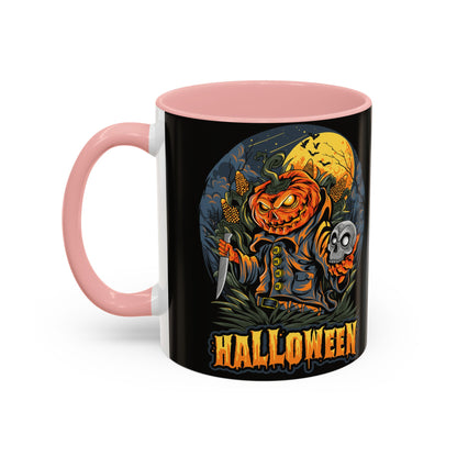 Halloween Pumpkin Coffee Mug, Spooky Mug, Fall Decor, Gift for Halloween Lovers, Black Mug, 11oz or 15oz
