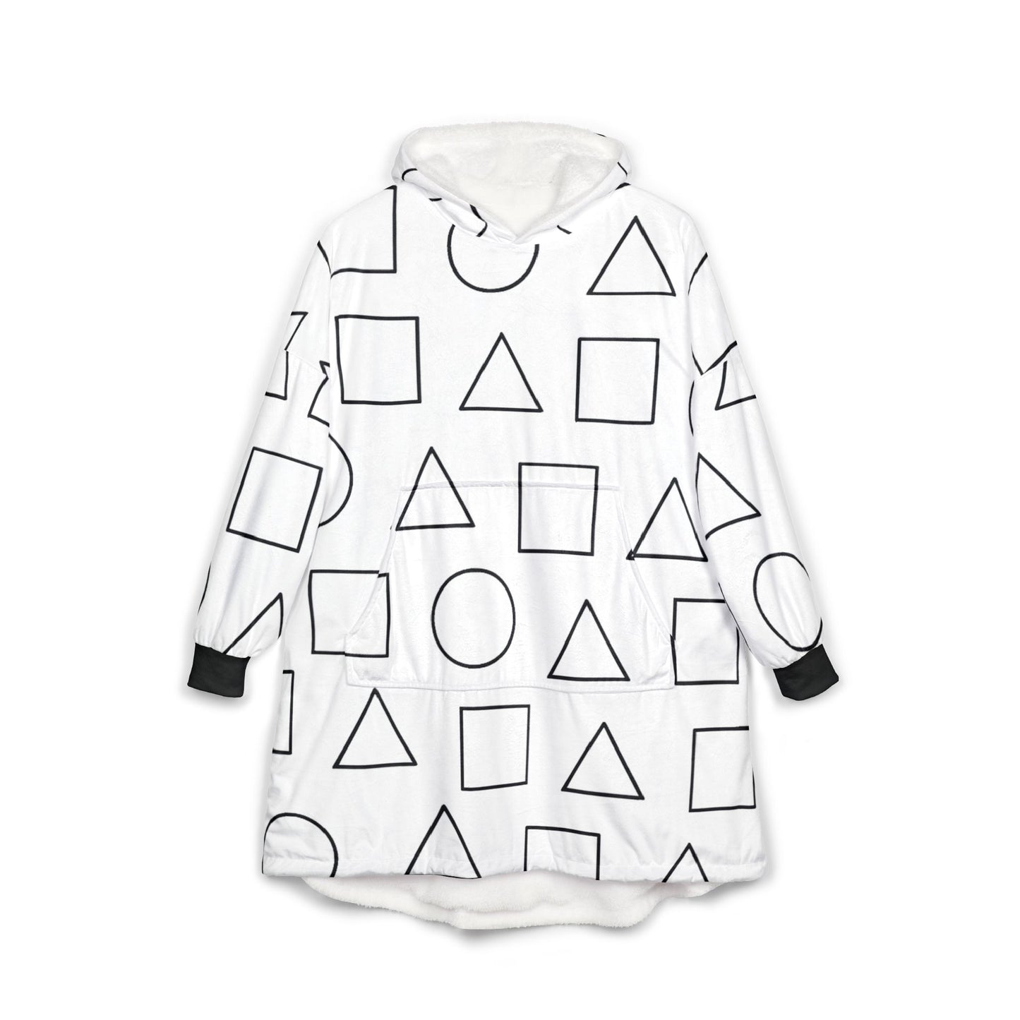 Cozy Abstract Pattern Hooded Blanket