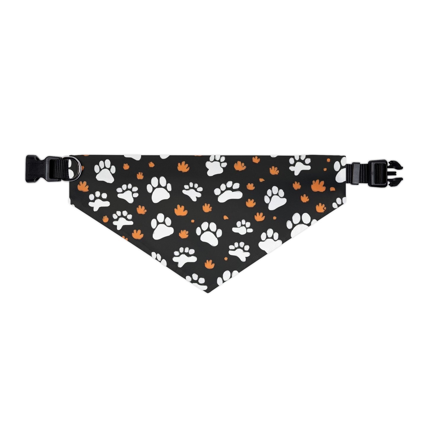 Paw Print Pet Bandana Collar | Cute Dog Accessory for Walks, Parties, Holidays, Pet Lovers Gift, Customizable Pet Apparel