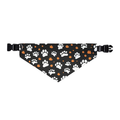 Paw Print Pet Bandana Collar | Cute Dog Accessory for Walks, Parties, Holidays, Pet Lovers Gift, Customizable Pet Apparel