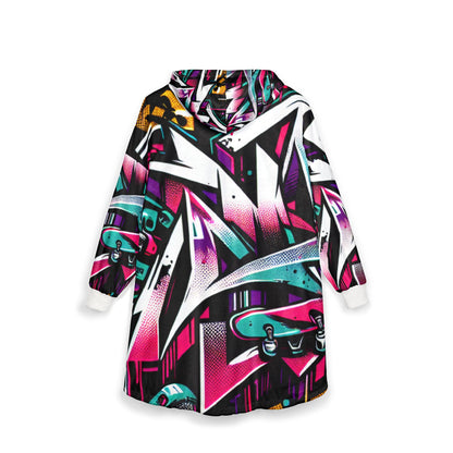Skateboarding Hooded Blanket