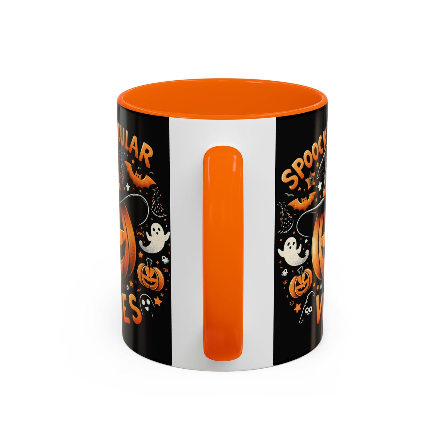 Halloween Accent Coffee Mug - Spooktacular Vibes, Fall Home Decor, Pumpkin Lovers Gift, Trick or Treat Mug, Spooky Season Drinkware