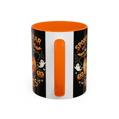 Halloween Accent Coffee Mug - Spooktacular Vibes, Fall Home Decor, Pumpkin Lovers Gift, Trick or Treat Mug, Spooky Season Drinkware