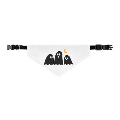 Halloween Pet Bandana Collar, Cute Ghost Design, Dog Accessories, Pet Costume, Spooky Season, Holiday Wear, Gifts for Pet Lovers