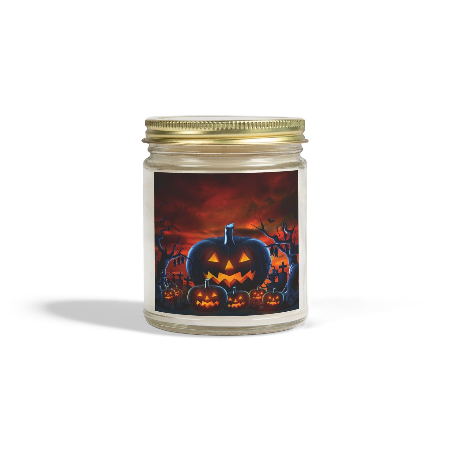 Halloween Pumpkin Scented Candle | Coconut Apricot Wax | Fall Decor, Spooky Night, Autumn Gift, Home Fragrance, Jack-O'-Lantern