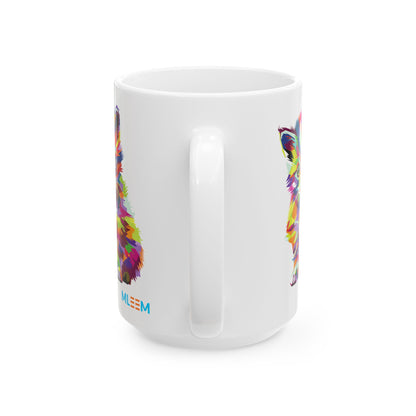 Vibrant Animal Ceramic Mug For Cat Lovers
