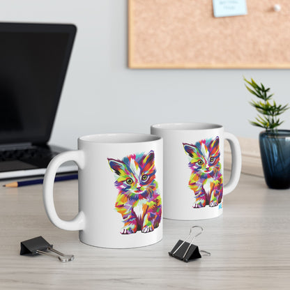 Vibrant Animal Ceramic Mug For Cat Lovers
