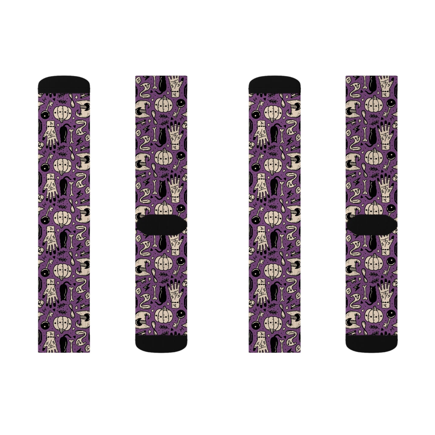 Mystical Patterned Socks, Unique Gift for Occult Lovers, Halloween Accessories, Cozy Footwear, Spooky Vibe