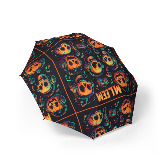 Colorful Skull Design Umbrella | Foldable, Compact Travel Umbrella, Unique Gift for Music Lovers, Rainy Day Essential, Halloween Accessory