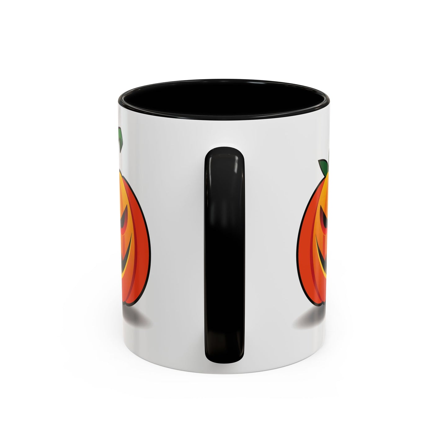 Halloween Pumpkin Accent Mug | Spooky Coffee Cup | Fall Decor | Pumpkin Art | Gift for Halloween Lovers, 11oz, 15oz