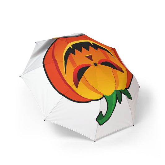 Halloween Pumpkin Umbrella, Waterproof Foldable Parasol, Cute Seasonal Gift for Fall, Trick or Treat Accessory, Halloween Party Favor