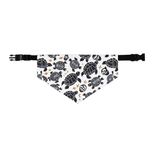 Turtle Print Pet Bandana Collar, Adjustable Pet Accessories, Dog Fashion, Cute Pet Gift, Summer Pet Wear, Beach Themed Dog Gear