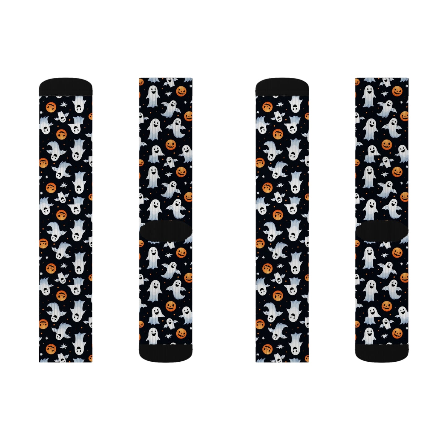 Halloween Ghost & Pumpkin Socks, Cute Patterned Socks for Fall, Fun Halloween Accessories, Unique Gift for Halloween Lovers