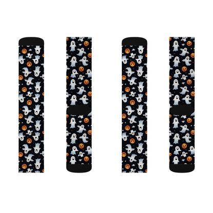 Halloween Ghost & Pumpkin Socks, Cute Patterned Socks for Fall, Fun Halloween Accessories, Unique Gift for Halloween Lovers