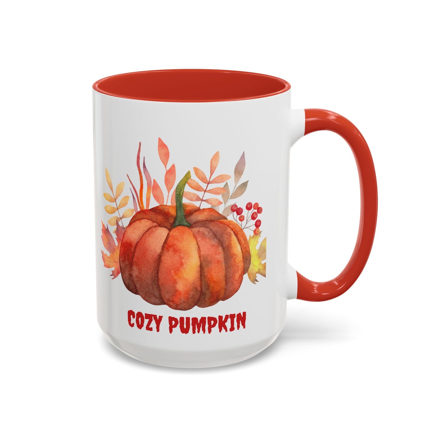 Cozy Pumpkin Accent Coffee Mug | Fall Decor, Gift for Autumn Lovers, Thanksgiving Mug, Pumpkin Spice Latte Cup, Holiday Drinkware
