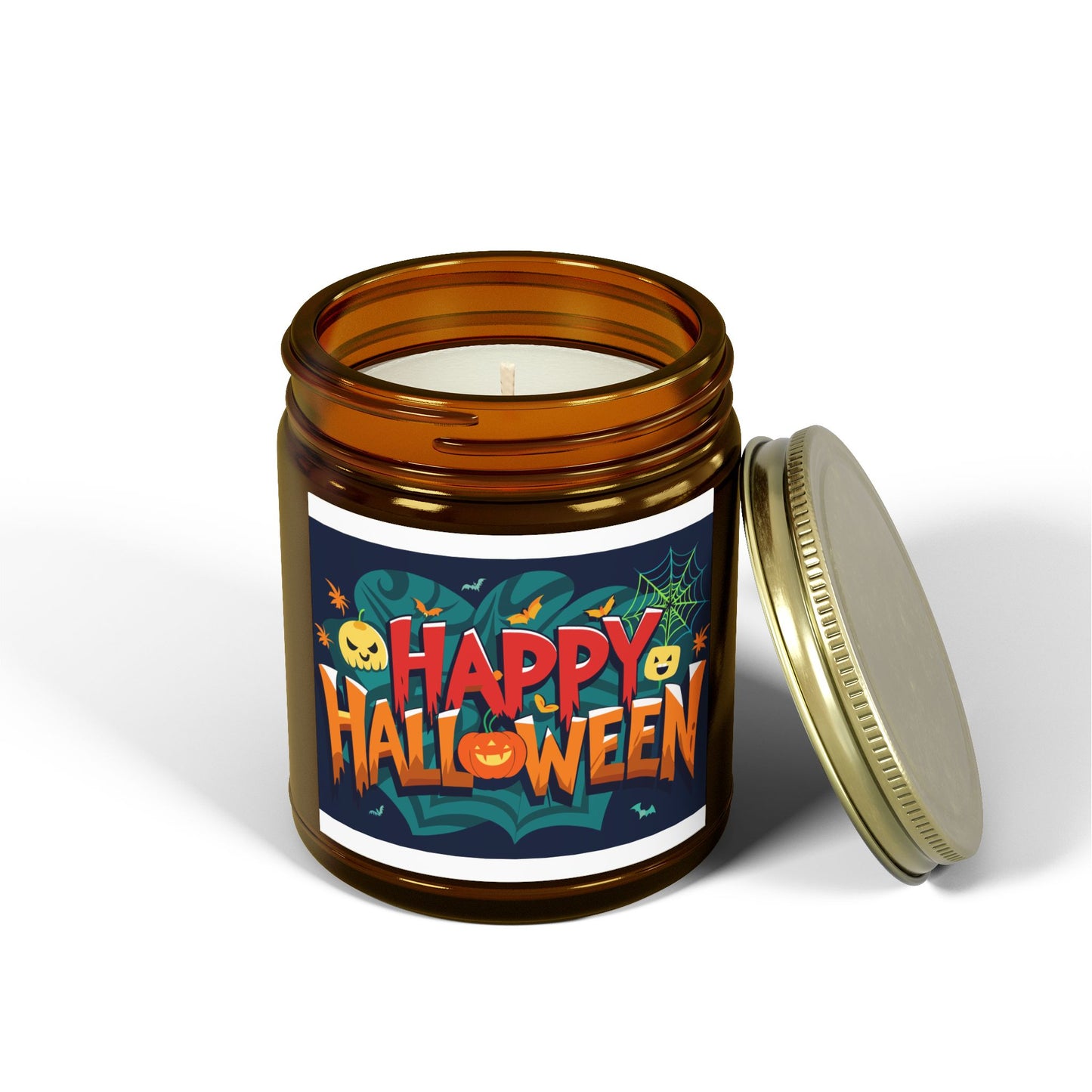 Halloween Themed Scented Candles - Coconut Apricot Wax (4oz, 9oz) | Festive Fall Decor, Trick or Treat Gift, Cozy Autumn Vibes, [...]