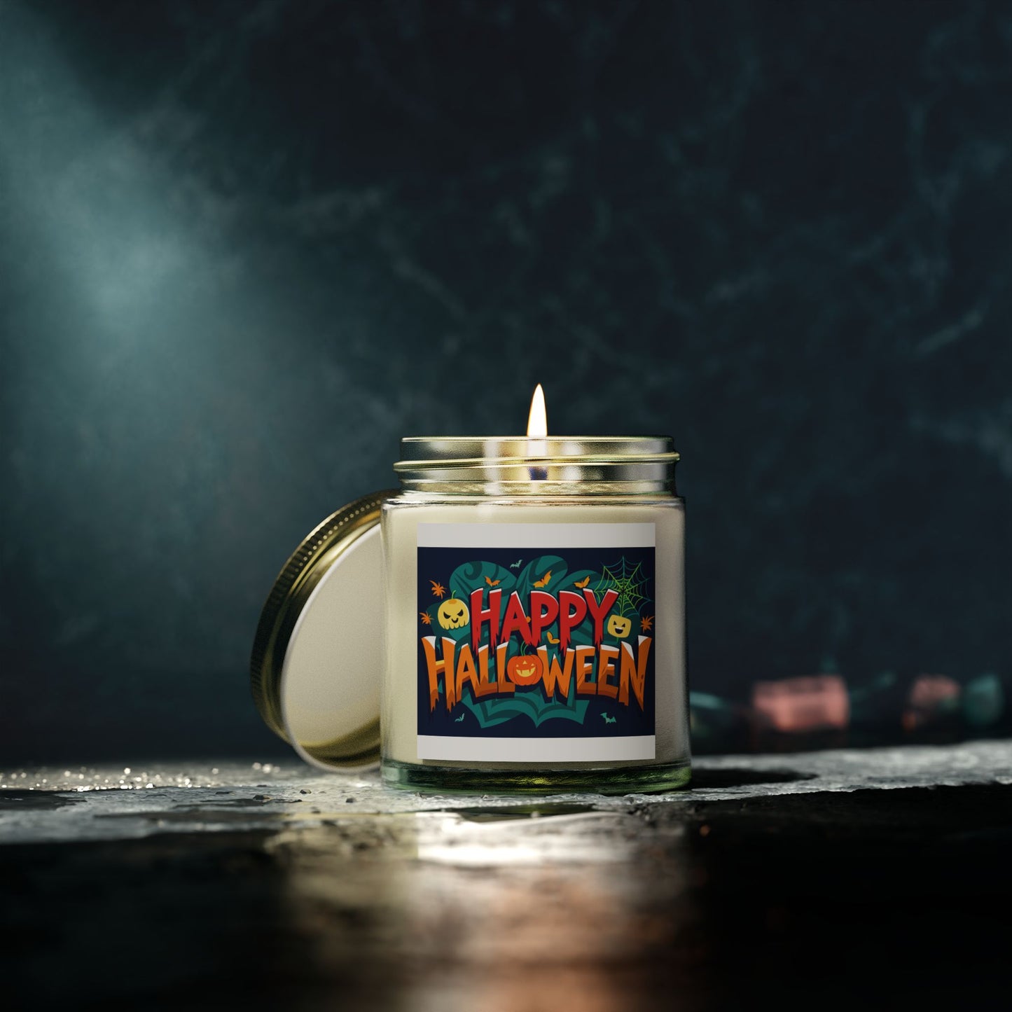 Halloween Themed Scented Candles - Coconut Apricot Wax (4oz, 9oz) | Festive Fall Decor, Trick or Treat Gift, Cozy Autumn Vibes, [...]