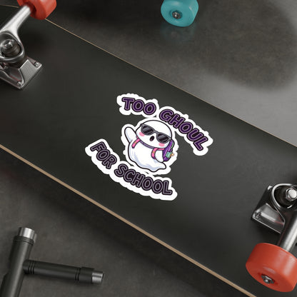 Ghostly School Die-Cut Stickers - Whimsical Decor, Laptop Stickers, Halloween Fun, Cute Back to School Accessories, Spooky Gifts