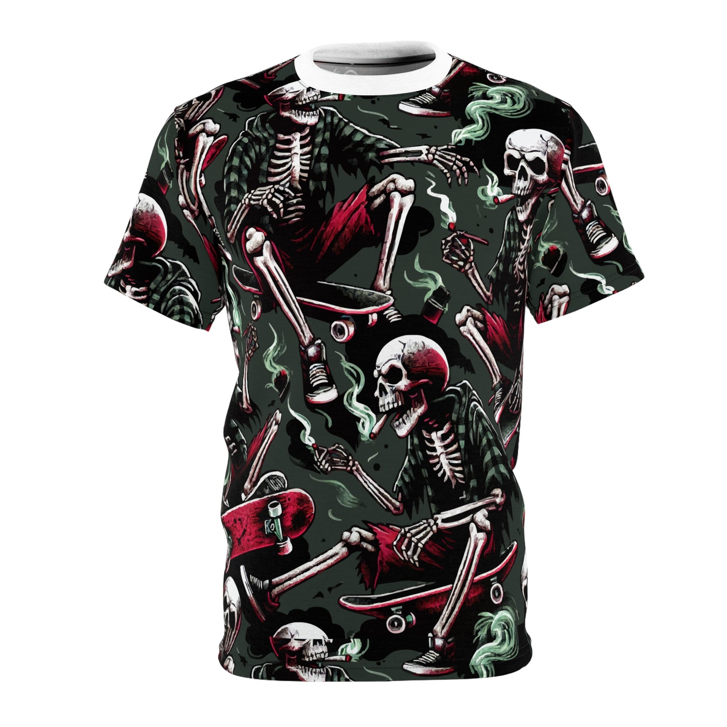 Skate Crew Unisex Tee, Edgy Skeleton Shirt, Cool Graphic T-Shirt, Streetwear Fashion, Gift for Skaters, Halloween Apparel