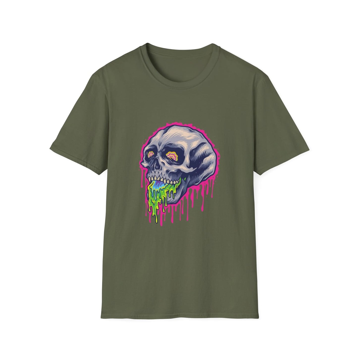 Scary Colorful Stone Skull - Mleem