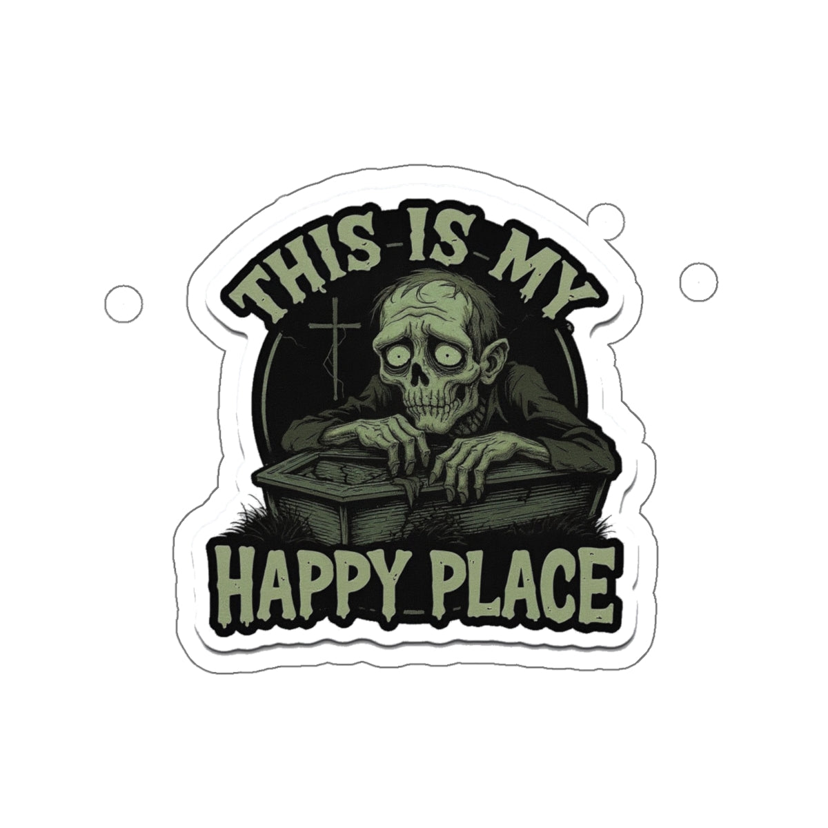 Spooky Die-Cut Stickers - Horror Theme, Laptop Décor, Gift for Halloween Lovers, Unique Sticker Collection, Creepy Home Décor