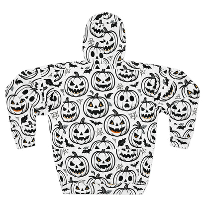 Halloween Pumpkin Hoodie, Unisex Pullover, Fall Apparel, Costume Party, Spooky Season, Cozy Sweatshirt