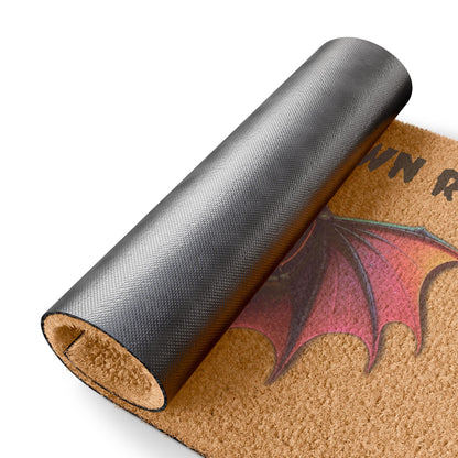 Whimsical Bat Doormat - Perfect for Halloween, Spooky Home Decor, Unique Gifts, Front Entry Rug, Bat-Themed Decor