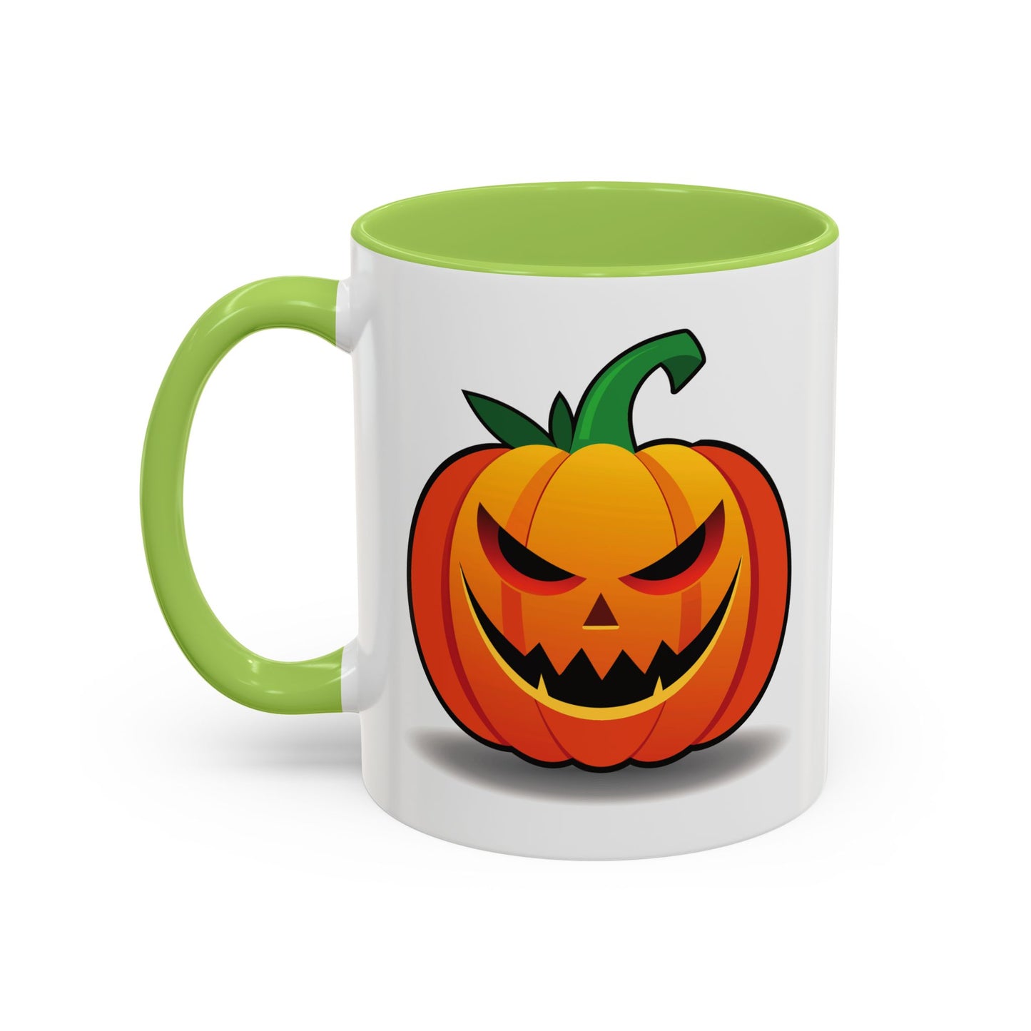 Halloween Pumpkin Accent Mug | Spooky Coffee Cup | Fall Decor | Pumpkin Art | Gift for Halloween Lovers, 11oz, 15oz