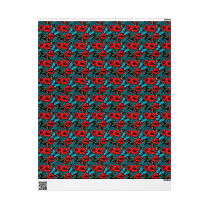 Vibrant Floral Wrapping Paper, Gift Wrap for Birthdays, Holidays, Celebrations, Unique Home Decor, Craft Projects