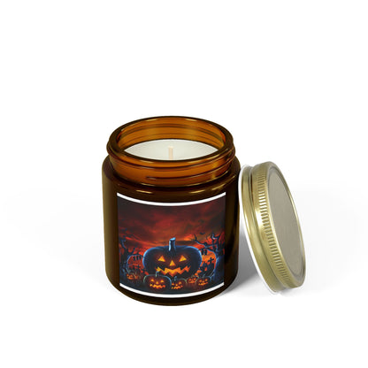 Halloween Pumpkin Scented Candle | Coconut Apricot Wax | Fall Decor, Spooky Night, Autumn Gift, Home Fragrance, Jack-O'-Lantern