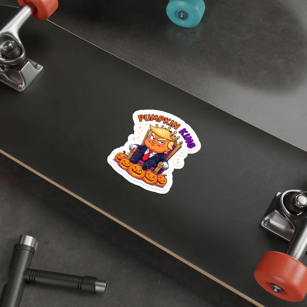 Pumpkin King Die-Cut Stickers | Fun Halloween Decor, Party Favors, Seasonal Gifts, Laptop Accessories, Quirky Wall Art