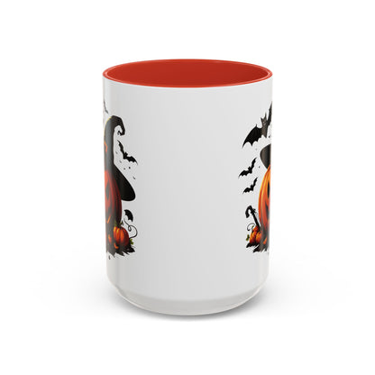 Halloween Pumpkin Accent Coffee Mug – Perfect for Fall, Autumn, Spooky Season, Gift for Coffee Lovers, Home Decor