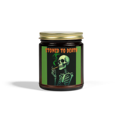 Spooky Scented Candle - 'Stoned to Death', Halloween Decor, Gift for Adults, Home Fragrance, Party Favor, Relaxation