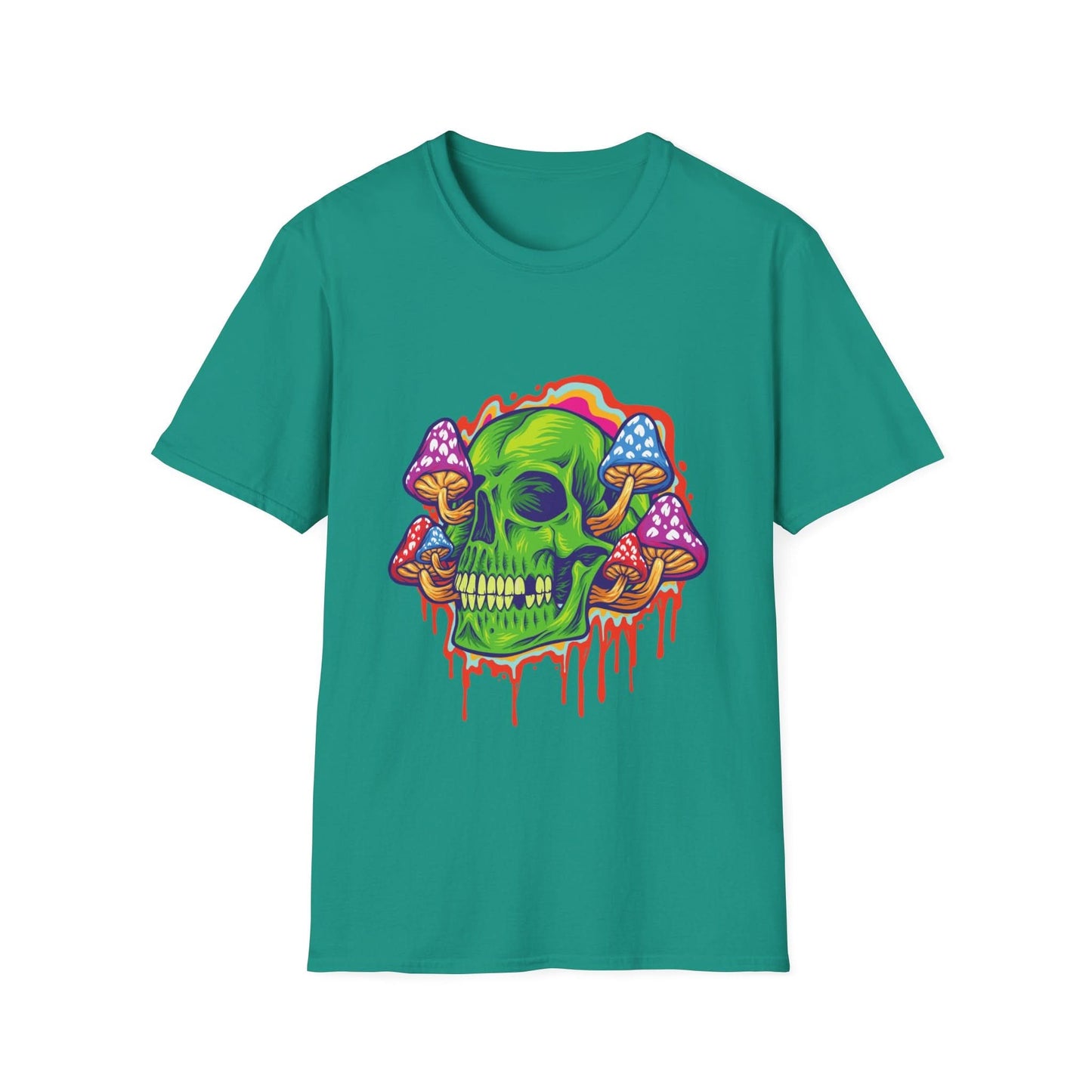 Psychedelic Skull with Mushrooms - Mleem