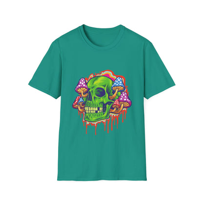 Psychedelic Skull with Mushrooms - Mleem