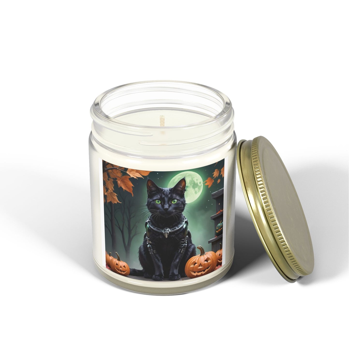Halloween Cat Scented Candle, Cozy Home Decor, Gift for Cat Lovers, Fall Fragrance, Halloween Decoration, Aromatherapy Candle