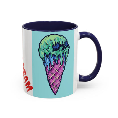 Creepy Ice Cream Mug - Perfect for Halloween, Unique Gift for Coffee Lovers, Spooky Decor, Creepscream Design, Fun Kitchenware