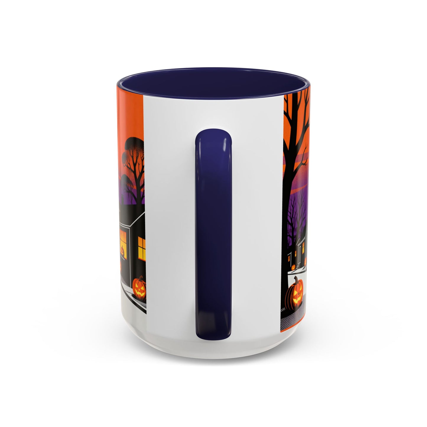 Halloween-Themed Accent Coffee Mug, Spooky Autumn Decor, Pumpkin Coffee Cup, Fall Gift, October Celebration