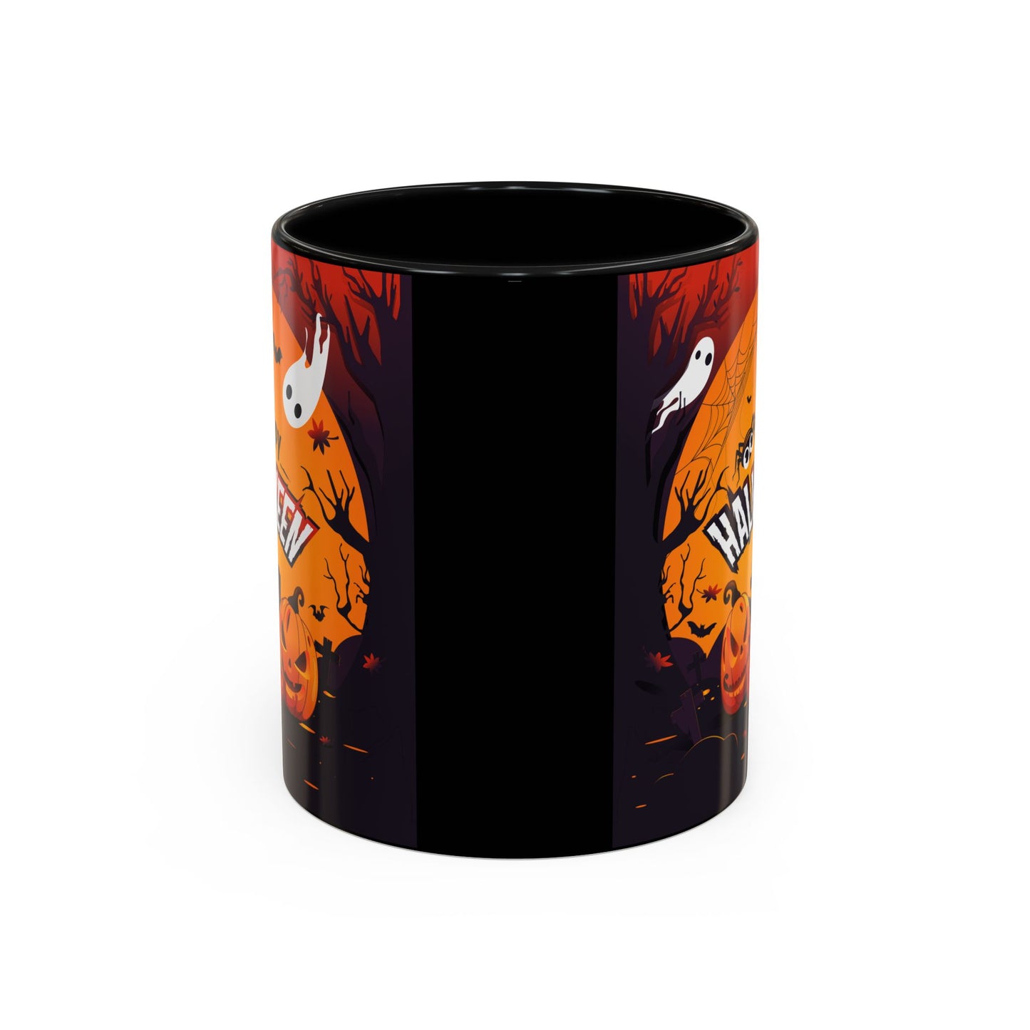 Spooky Halloween Coffee Mug - Perfect for Ghost Lovers and Fall Celebrations, Halloween Decor, Gift, Pumpkin Spice Season, Black Accent Mug