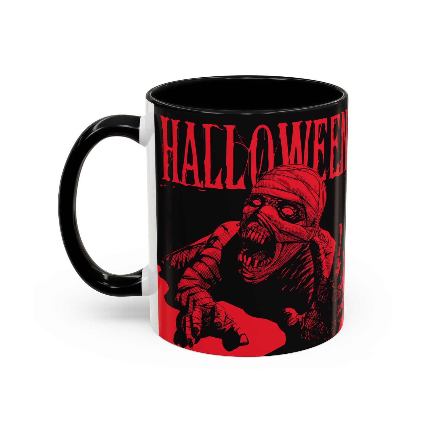 Halloween Accent Coffee Mug | Spooky Coffee Cup for Halloween Lovers, Trick or Treat Mug, Horror Decor, Gift for Fans