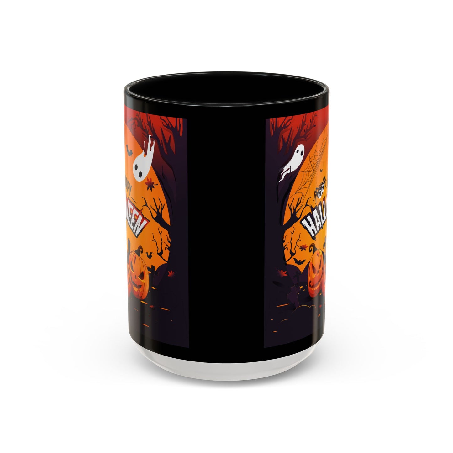 Spooky Halloween Coffee Mug - Perfect for Ghost Lovers and Fall Celebrations, Halloween Decor, Gift, Pumpkin Spice Season, Black Accent Mug