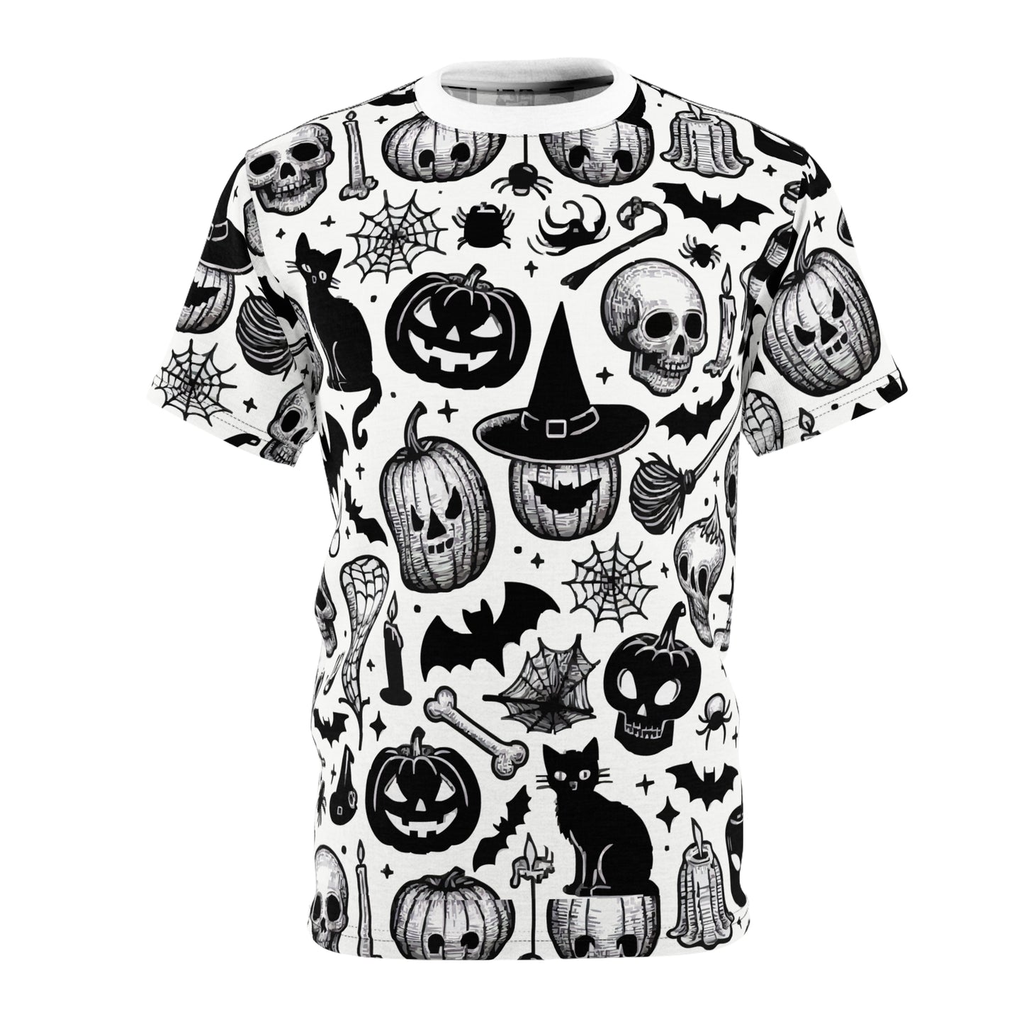 Halloween Graphic Tee, Spooky Shirt, Unisex Cut & Sew T-shirt, Party Wear, Horror Fashion, Halloween Costume