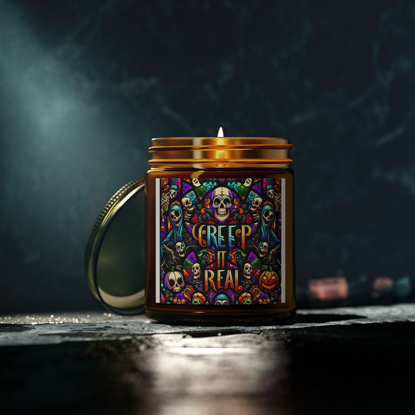 Halloween Scented Candles, Fragrant Home Decor, 'Creep it Real' Candles for Fall Celebrations, Party Favors, Gifts