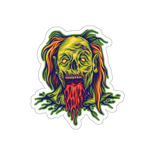 Spooky Zombie Die-Cut Stickers | Halloween Decor, Laptop Stickers, Horror Gifts, Eco-Friendly Stickers, Party Favors