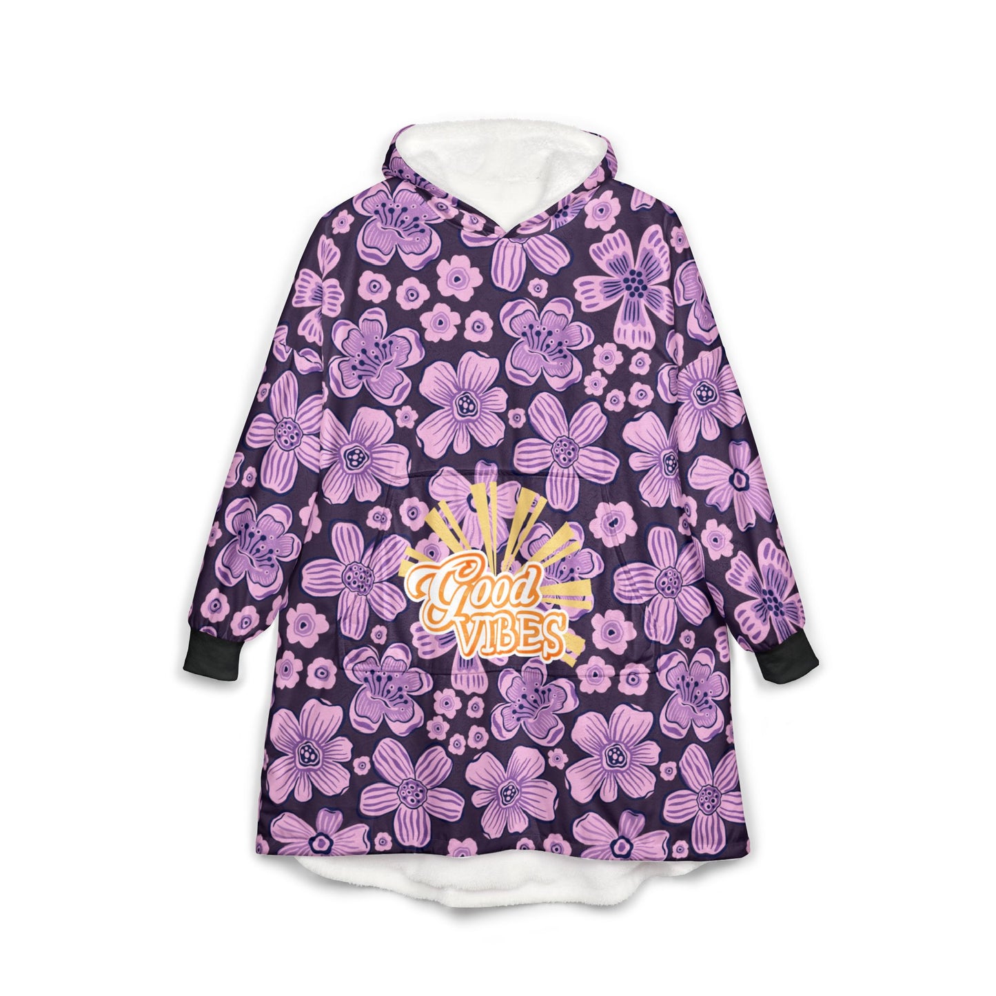 Cozy Floral Hooded Blanket